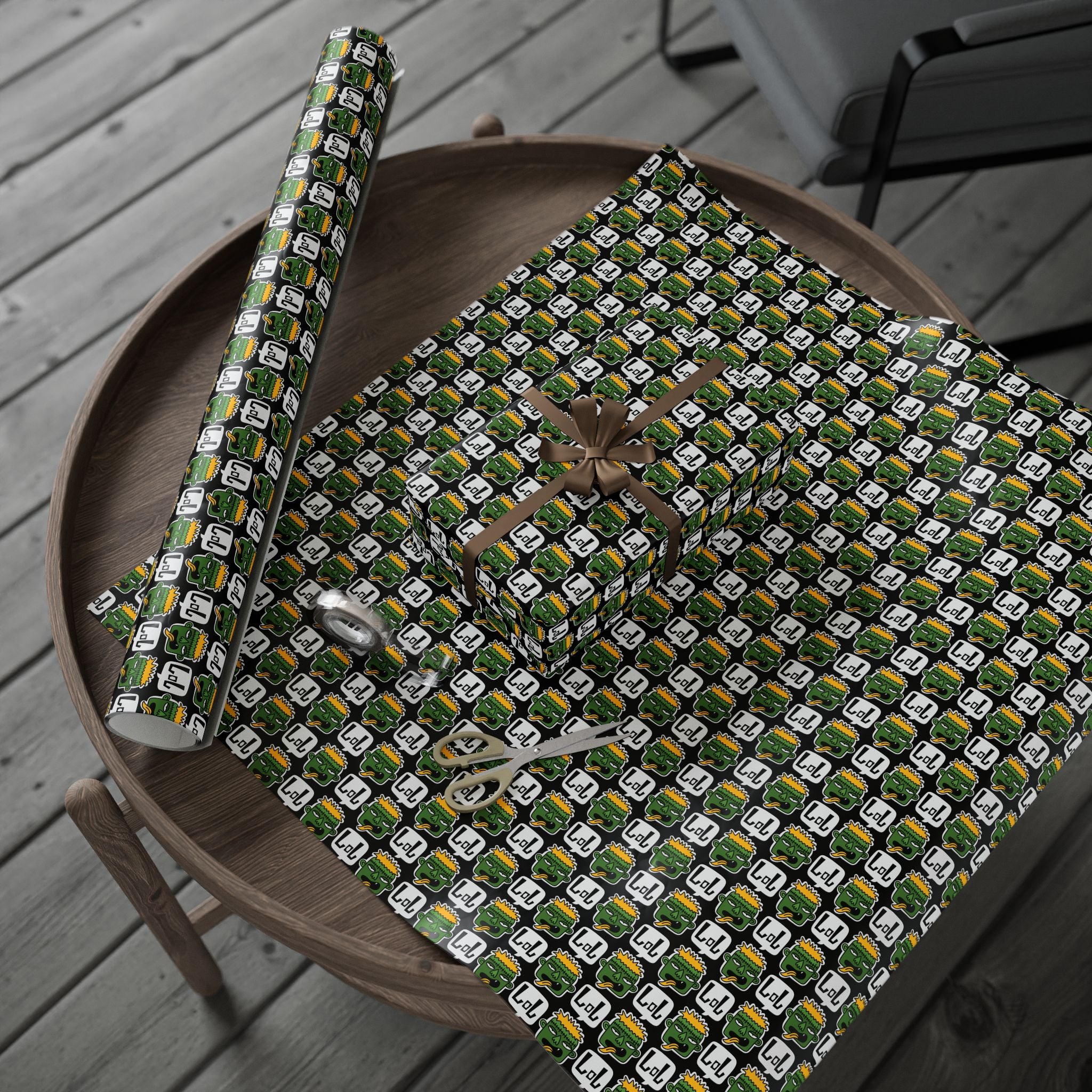 Halloween Laughing Zombies Wrapping Paper | Holiday Gift Wrapping Paper Roll