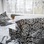 Day of the Dead Black & White Sugar Skulls Wrapping Paper | Holiday Gift Wrapping Paper Roll