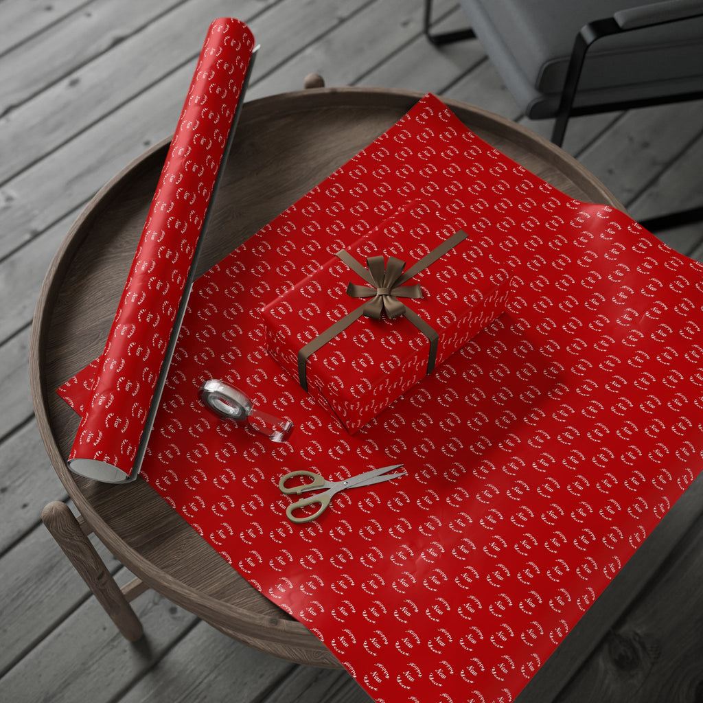New Year's Happy New Year on Red Wrapping Paper - Holiday Gift Wrapping Paper Roll
