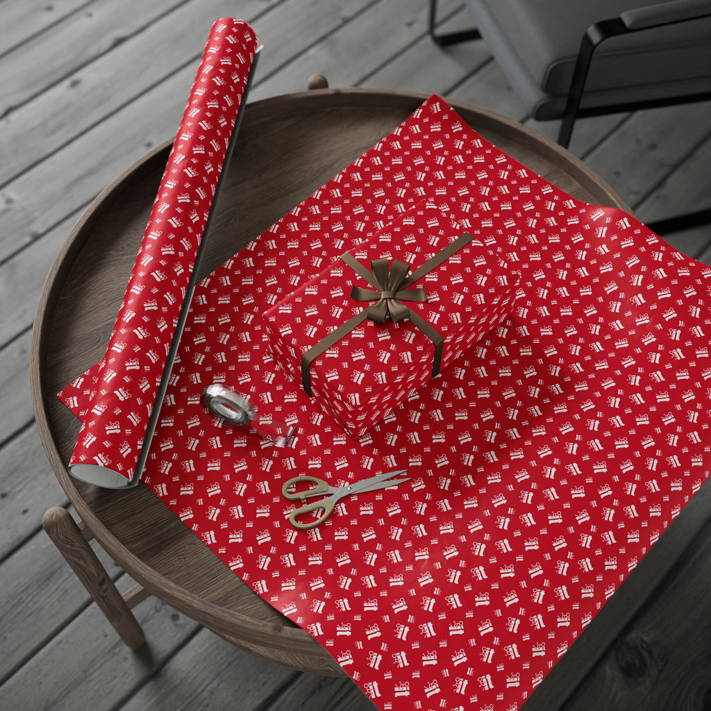NSFW "F#ck It" Meme on Red Wrapping Paper - Holiday Gift Wrapping Paper Roll