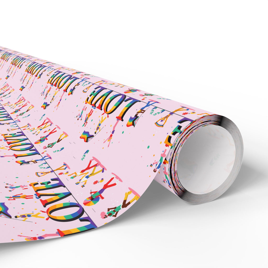 Gay Pride Love Parade Wrapping Paper Design | Holiday Gift Wrapping Paper Roll