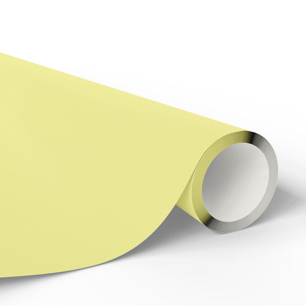 Solid Pastel Yellow Wrapping Paper - Holiday Gift Wrapping Paper Roll