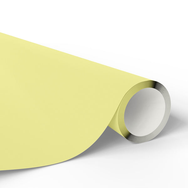 Solid Pastel Yellow Wrapping Paper - Holiday Gift Wrapping Paper Roll