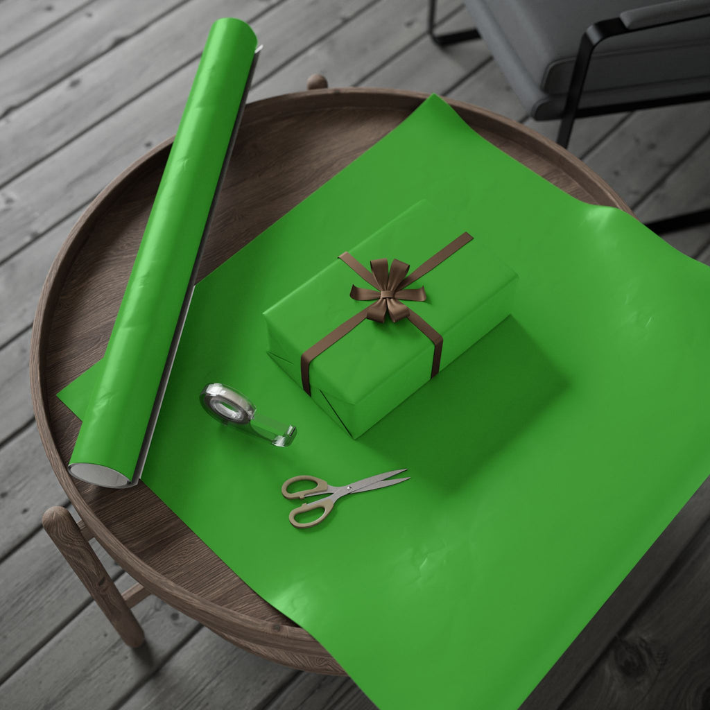 Solid Lime Wrapping Paper - Holiday Gift Wrapping Paper Roll