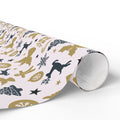 Christmas Reindeer Angels Wrapping Paper | Holiday Gift Wrapping Paper Roll