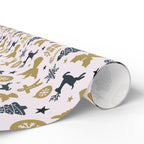 Christmas Reindeer Angels Wrapping Paper | Holiday Gift Wrapping Paper Roll