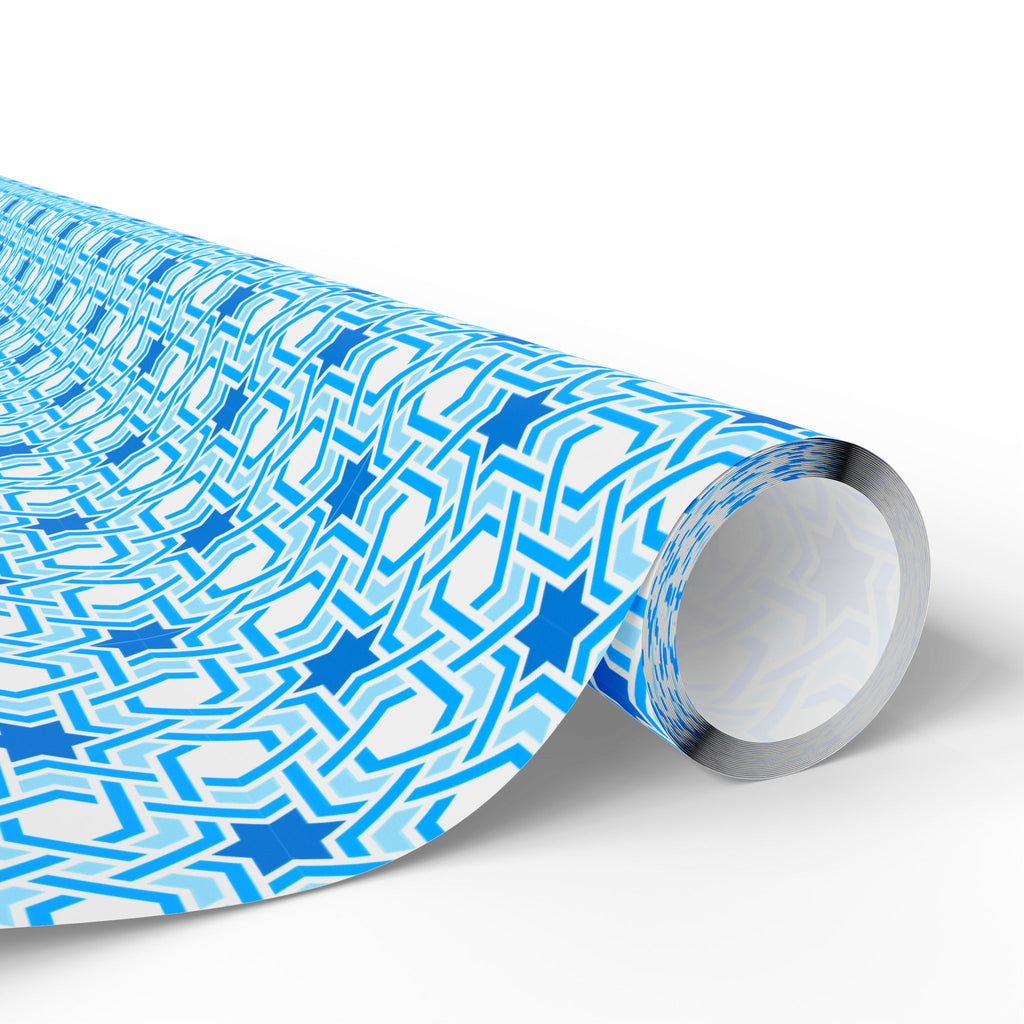 Hanukkah Tangled Menorah Wrapping Paper | Holiday Gift Wrapping Paper Roll