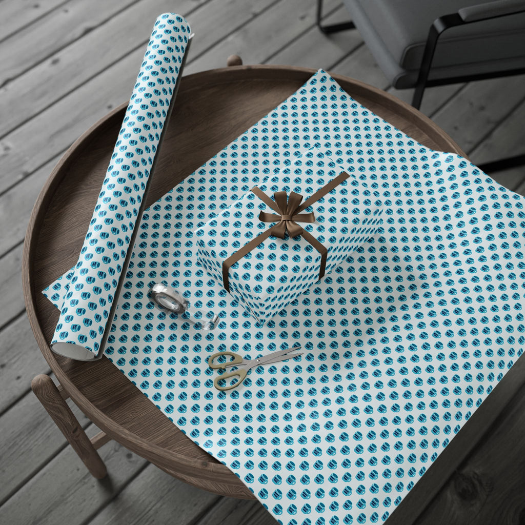 Father's Day Coffee Cups Wrapping Paper - Holiday Gift Wrapping Paper Roll
