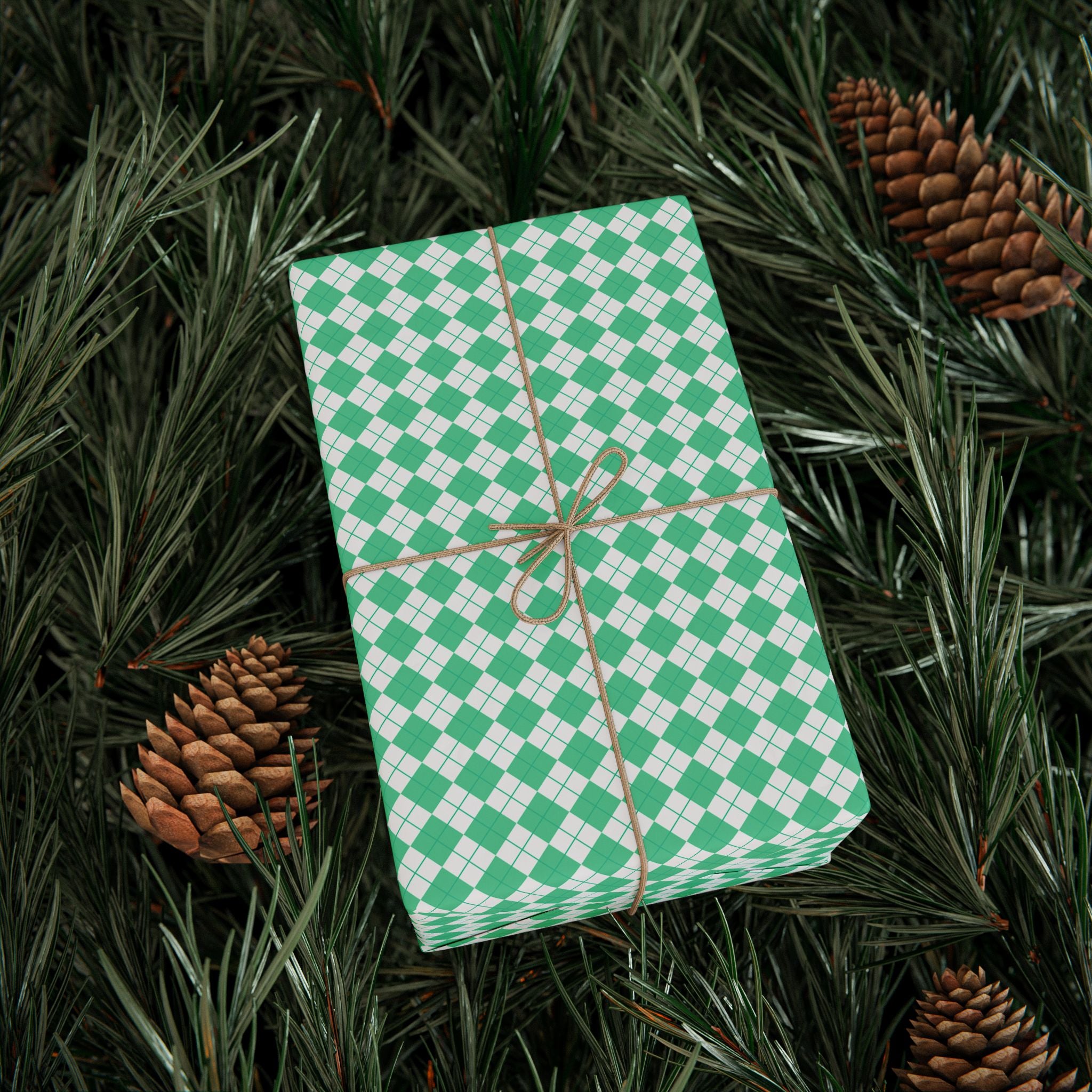 Argyle Design 047 Wrapping Paper - Holiday Gift Wrapping Paper Roll
