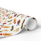 Christmas Burning Candles Wrapping Paper | Holiday Gift Wrapping Paper Roll