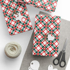 Christmas Evergreen Plaid Wrapping Paper | Holiday Gift Wrapping Paper Roll