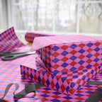 Argyle Design 022 Wrapping Paper - Holiday Gift Wrapping Paper Roll