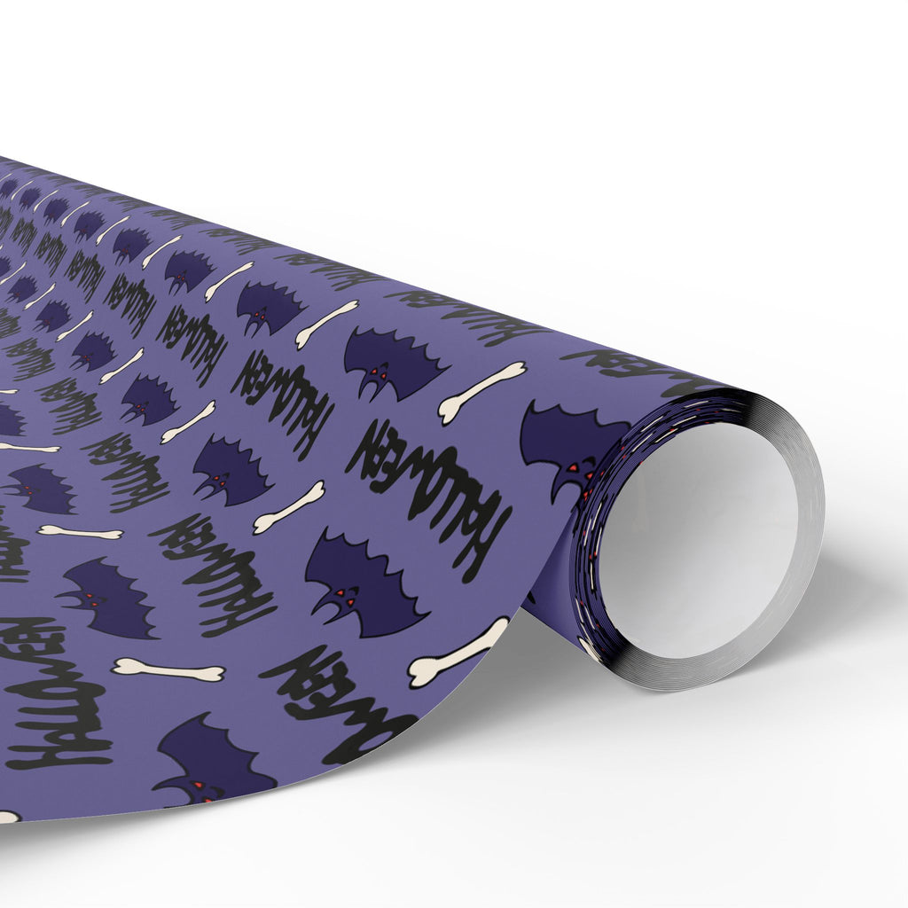Halloween Batty Bones Wrapping Paper | Holiday Gift Wrapping Paper Roll