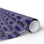 Halloween Batty Bones Wrapping Paper | Holiday Gift Wrapping Paper Roll