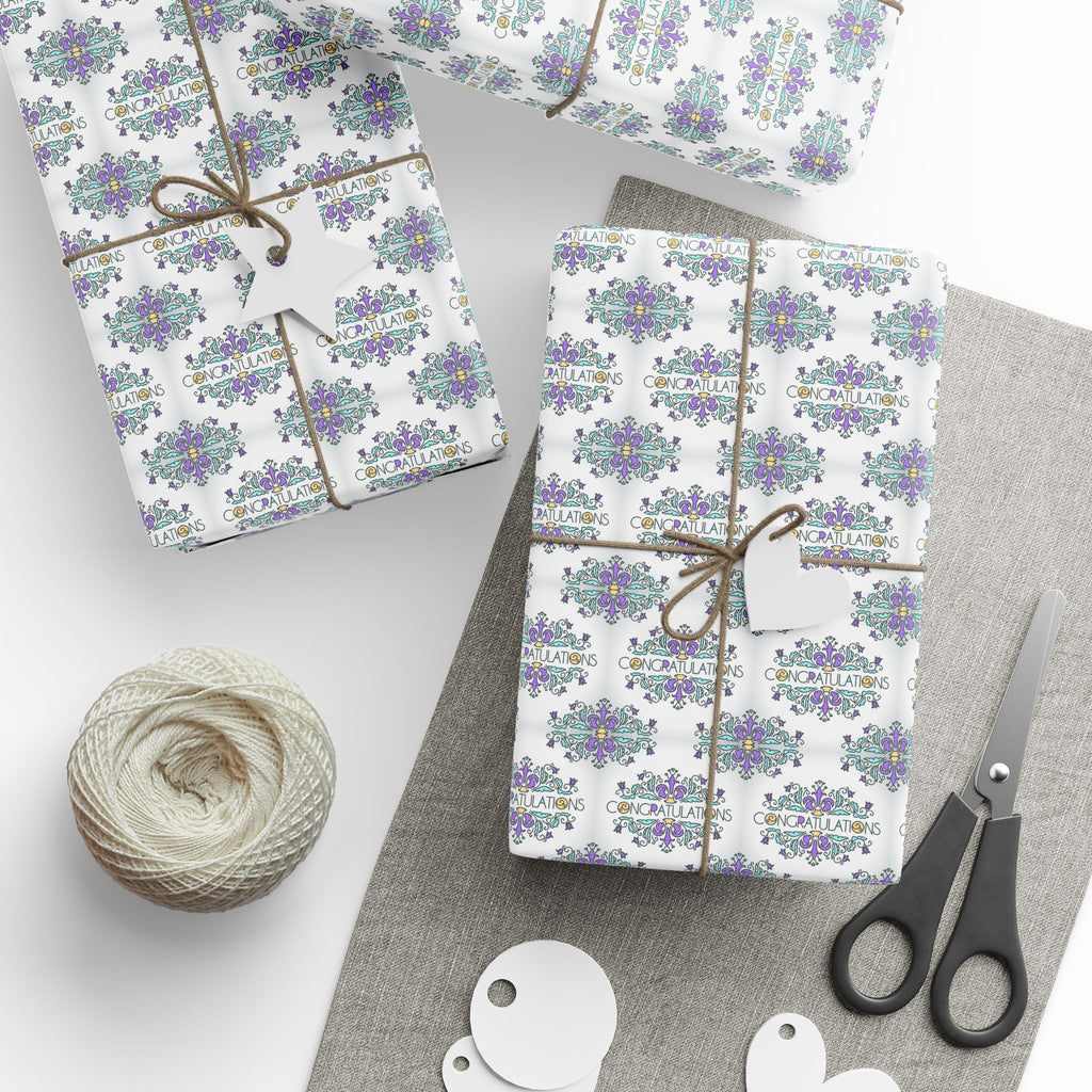 Congratulations Wrapping Paper Design 007 - Holiday Gift Wrapping Paper Roll