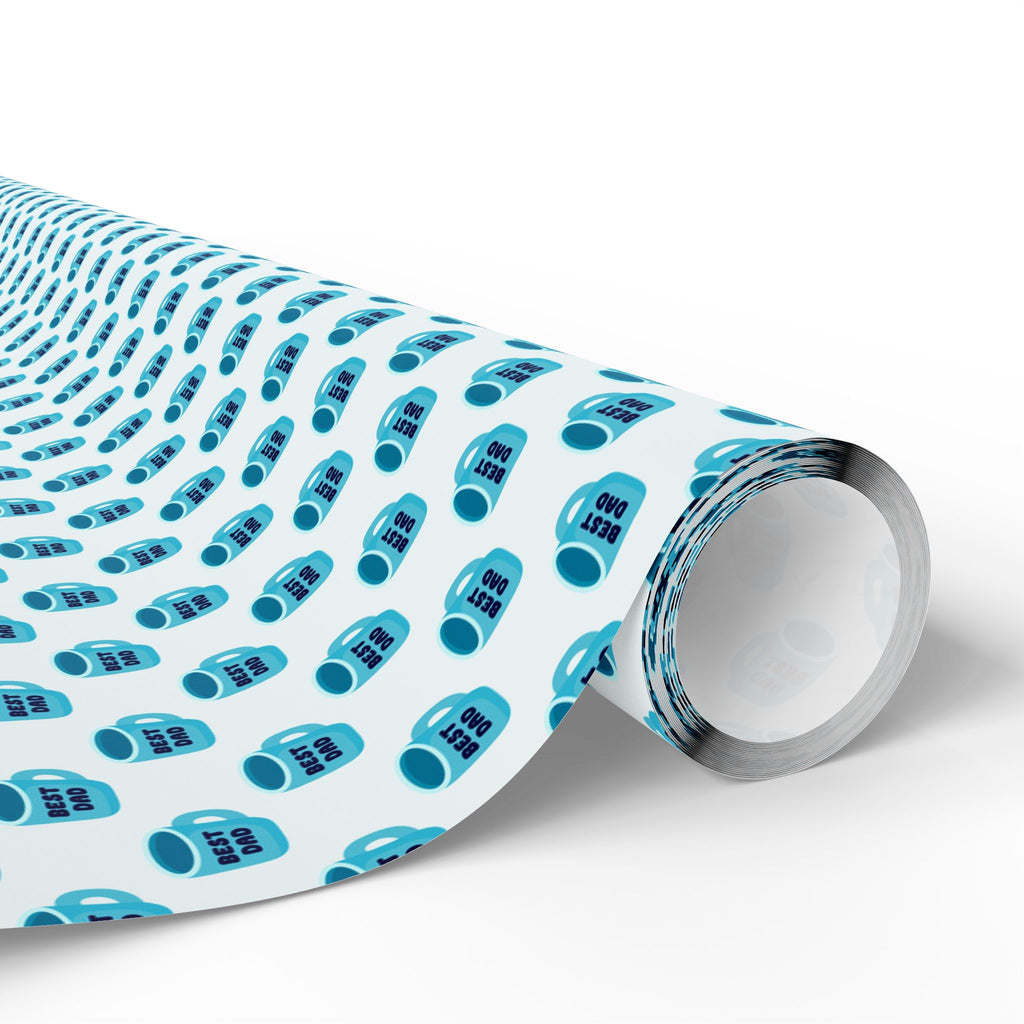Father's Day Coffee Cups Wrapping Paper - Holiday Gift Wrapping Paper Roll