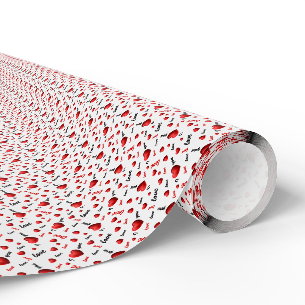 Valentine's Day Love Collage Wrapping Paper | Holiday Gift Wrapping Paper Roll