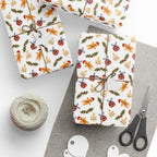 Christmas Burning Candles Wrapping Paper | Holiday Gift Wrapping Paper Roll