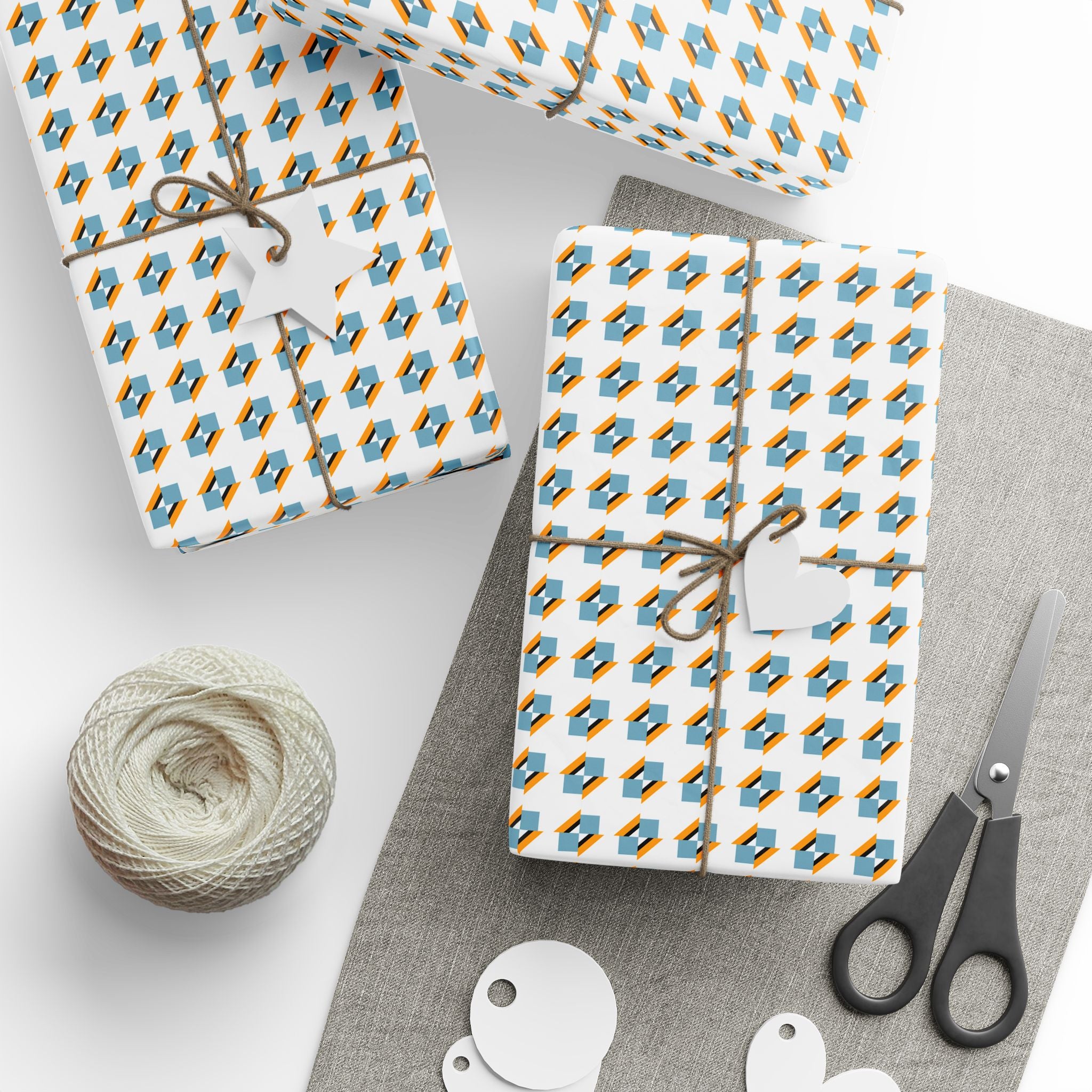 Geometric Design 014 Wrapping Paper - Holiday Gift Wrapping Paper Roll