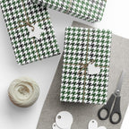 Houndstooth Wrapping Paper Design Forest 011 - Holiday Gift Wrapping Paper Roll