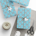 Day of the Dead Sugar Skulls on Grey Wrapping Paper | Holiday Gift Wrapping Paper Roll