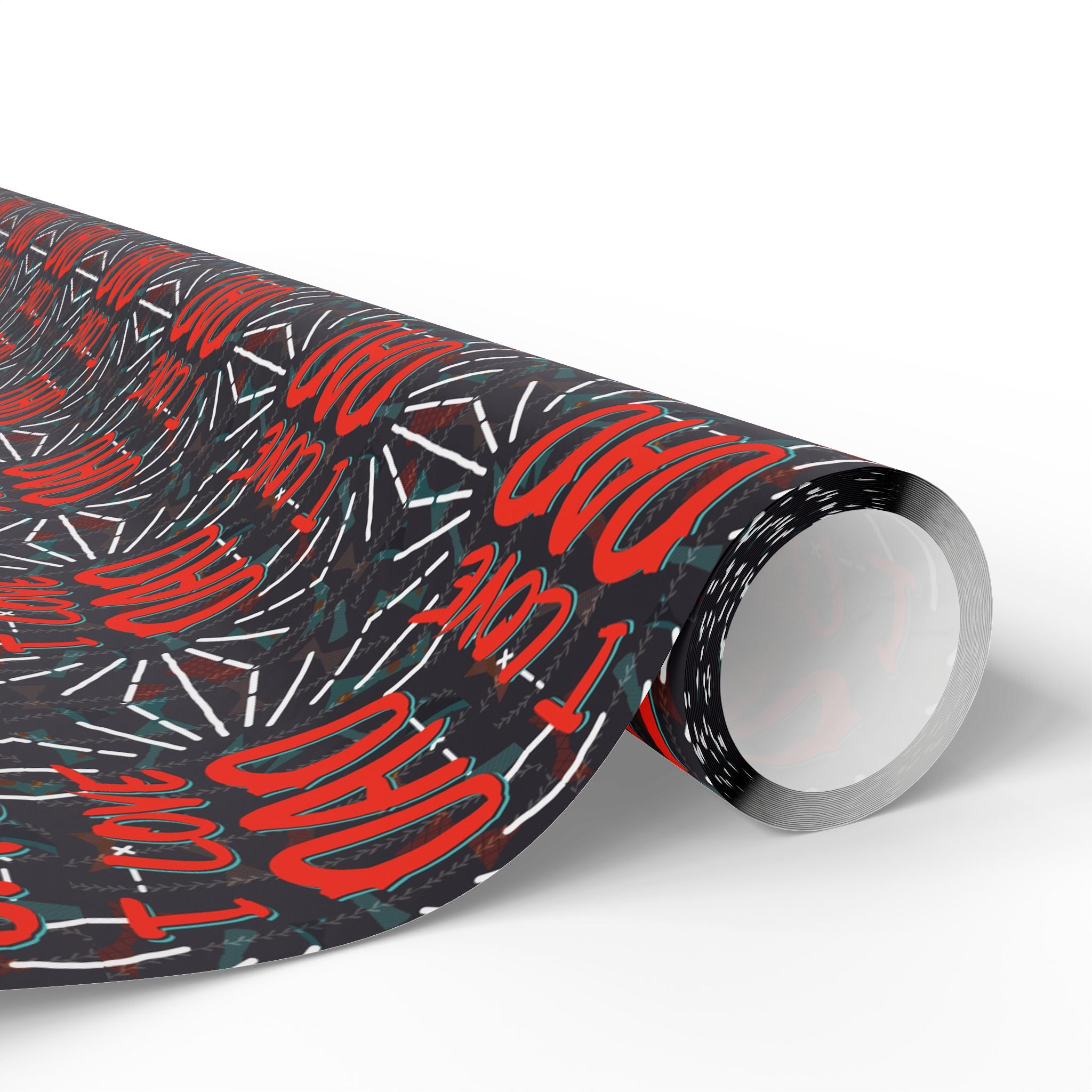 Father's Day Love Dad Starburst Wrapping Paper - Holiday Gift Wrapping Paper Roll