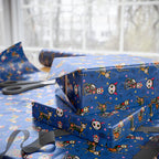 Day of the Dead Calavera Cats Wrapping Paper | Holiday Gift Wrapping Paper Roll