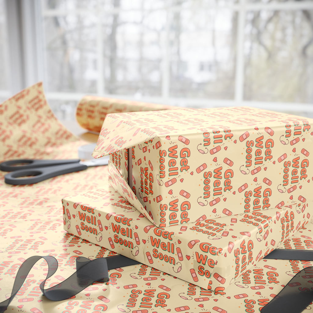 Get Well Soon Wrapping Paper Design 021 | Holiday Gift Wrapping Paper Roll