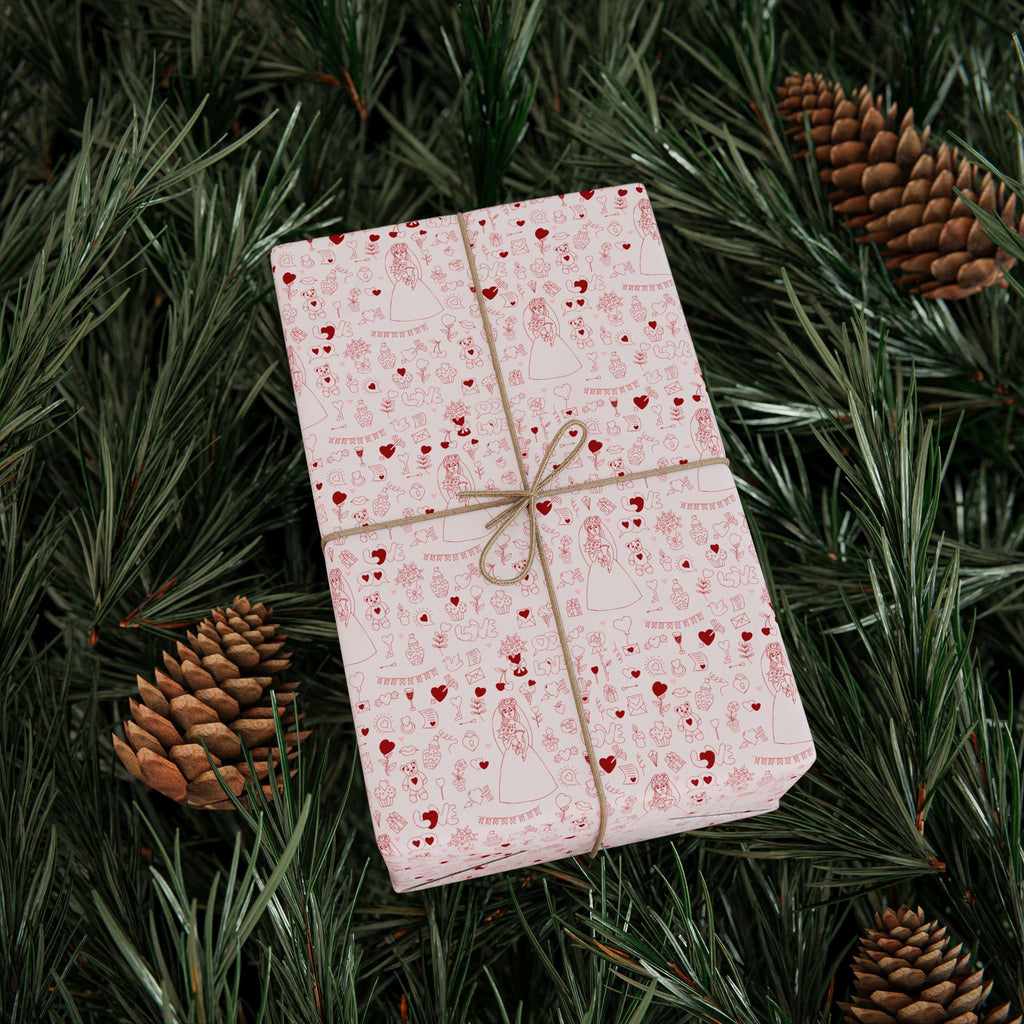 Bridal Shower Wrapping Paper Design 008 - Holiday Gift Wrapping Paper Roll