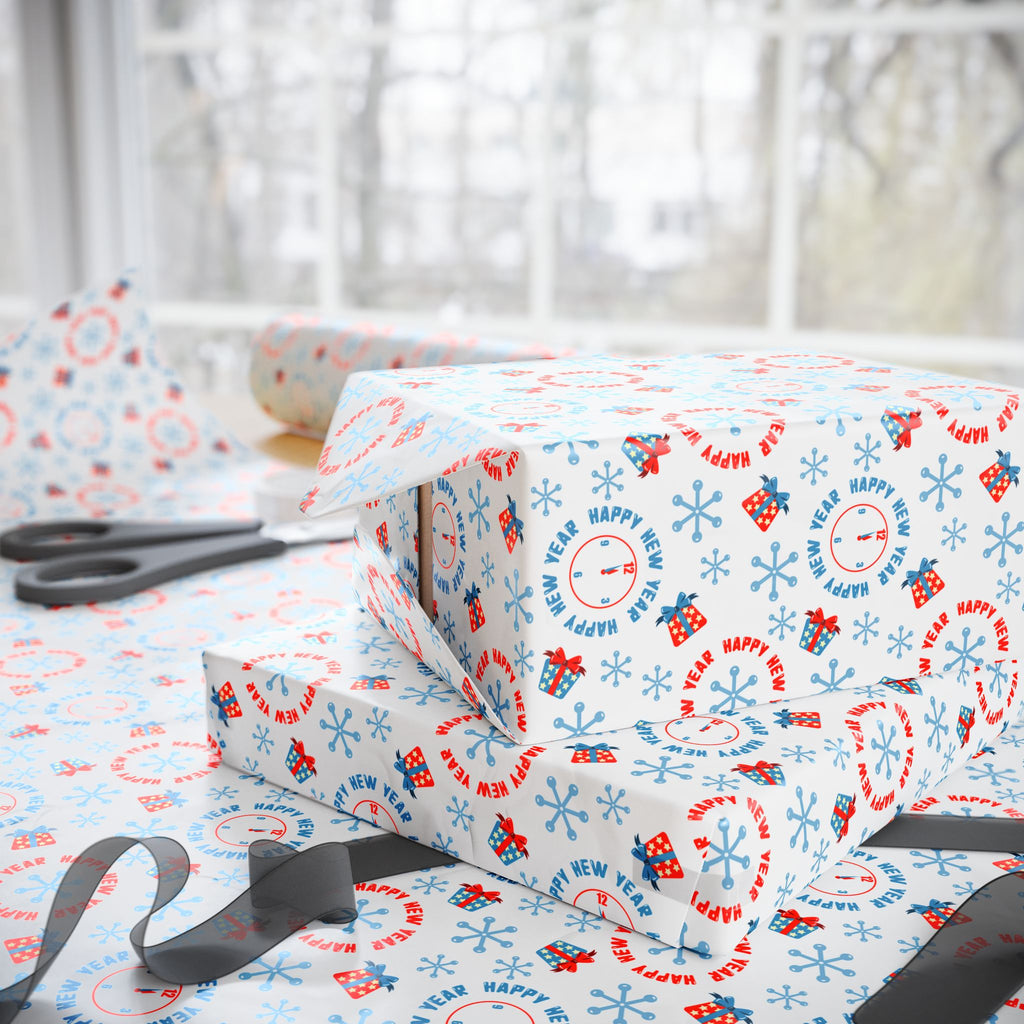 New Year's Countdown Wrapping Paper - Holiday Gift Wrapping Paper Roll