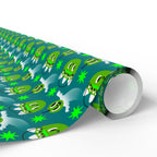 Halloween Green Candy Corn Wrapping Paper | Holiday Gift Wrapping Paper Roll