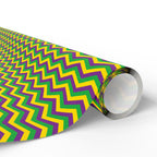 Mardis Gras Chevron Wrapping Paper | Holiday Gift Wrapping Paper Roll