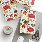 Christmas Watercolor Spruces Wrapping Paper | Holiday Gift Wrapping Paper Roll