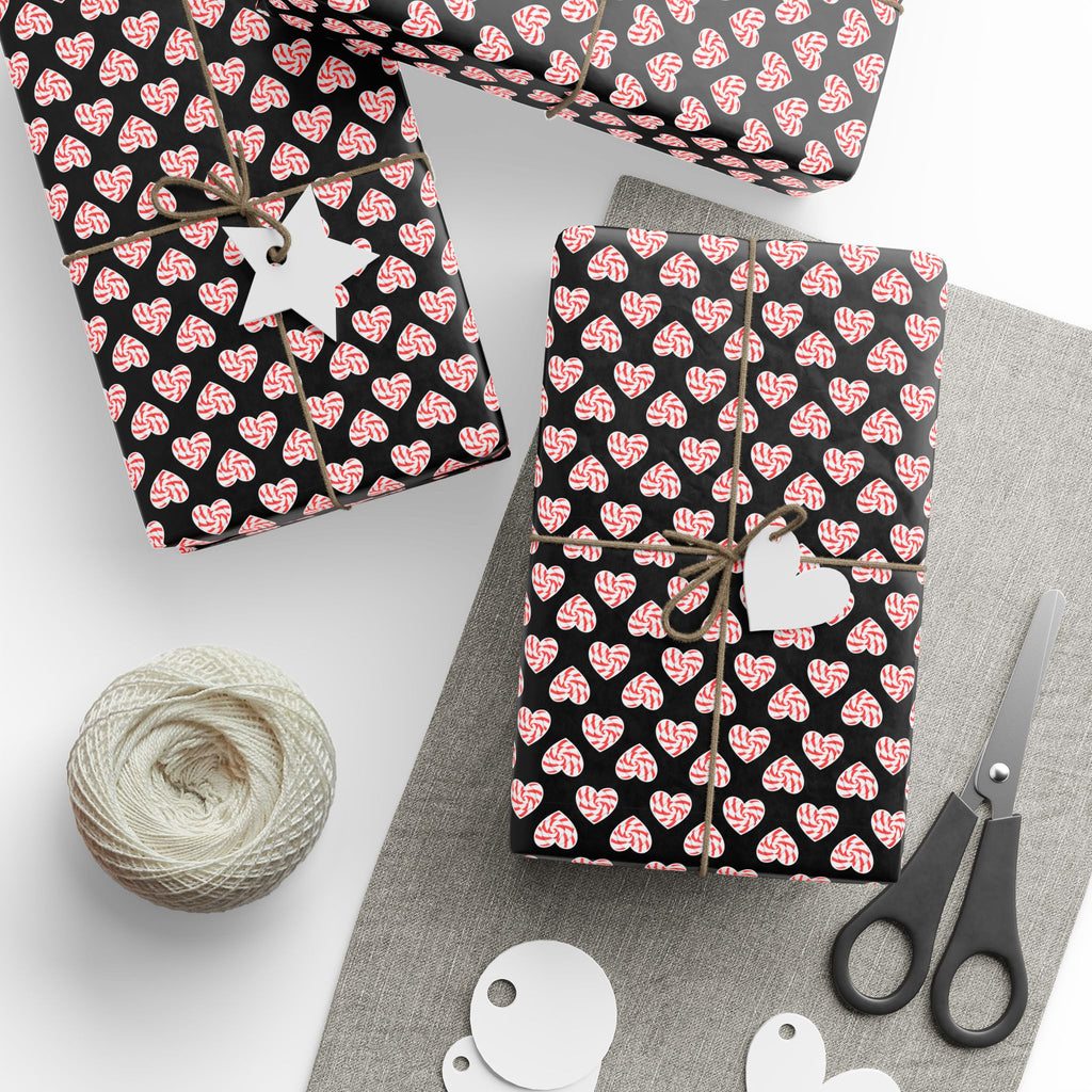 Valentine’s Day Swirled Hearts Wrapping Paper | Holiday Gift Wrapping Paper Roll