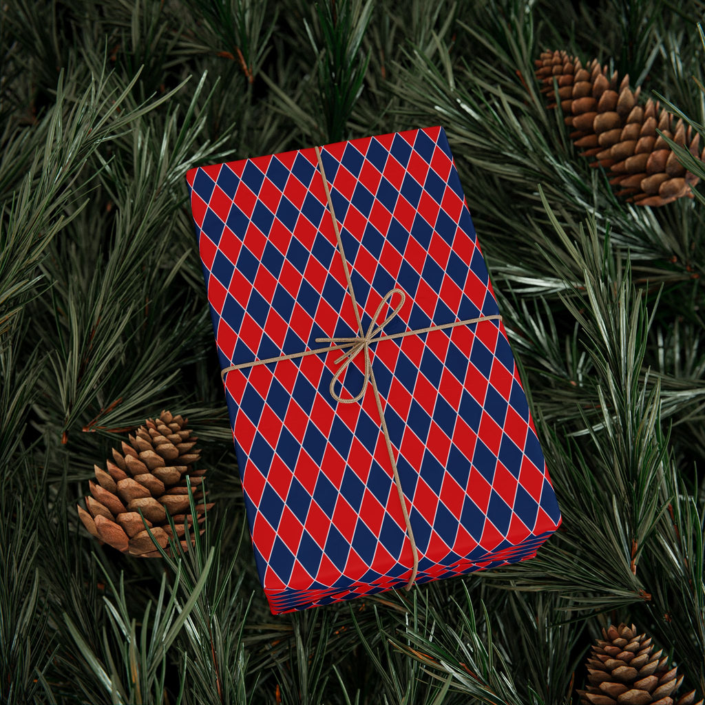 Argyle Design 033 Wrapping Paper - Holiday Gift Wrapping Paper Roll