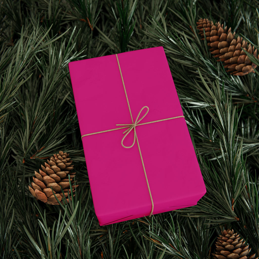Solid Hot Pink Wrapping Paper - Holiday Gift Wrapping Paper Roll