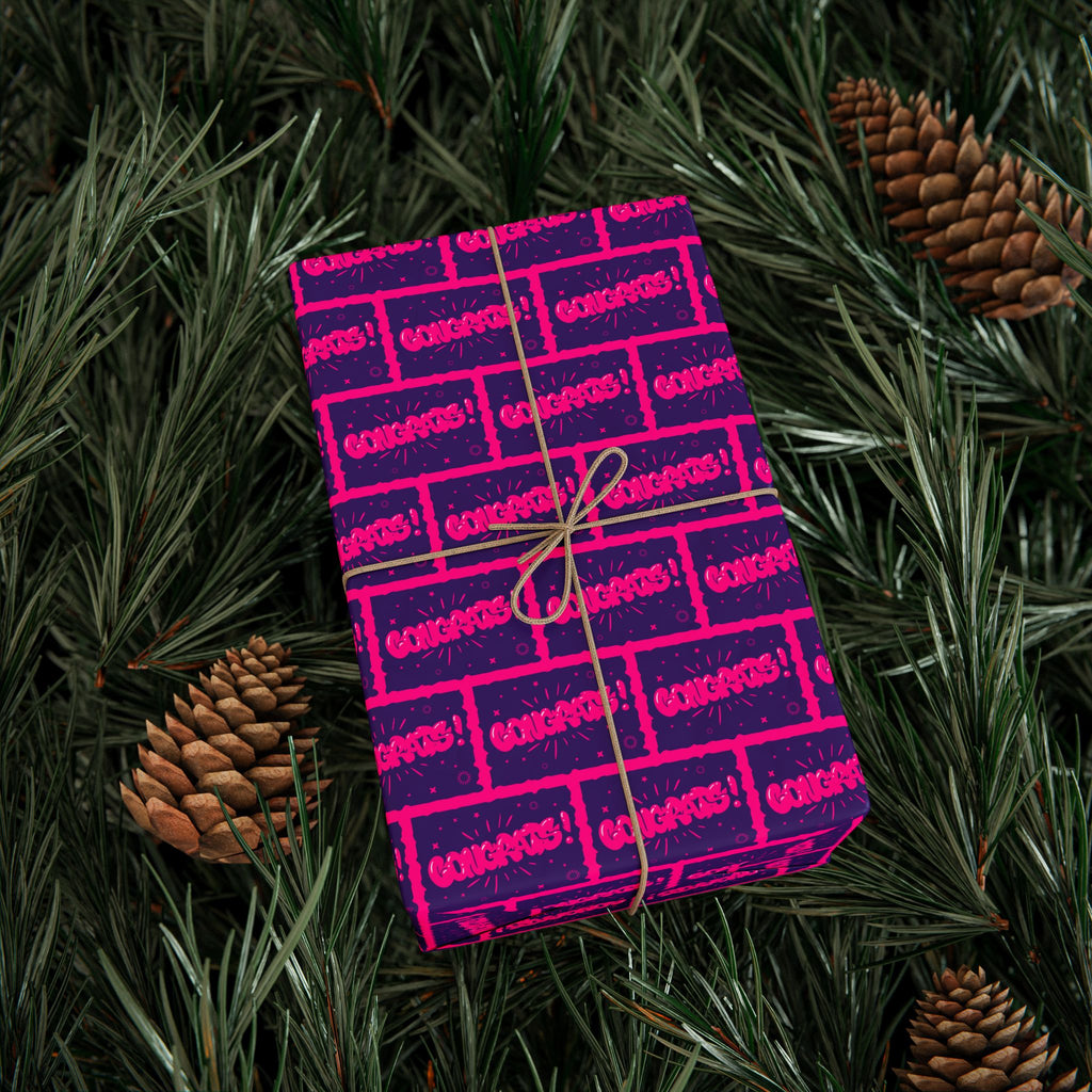 Congratulations Wrapping Paper Design 006 - Holiday Gift Wrapping Paper Roll