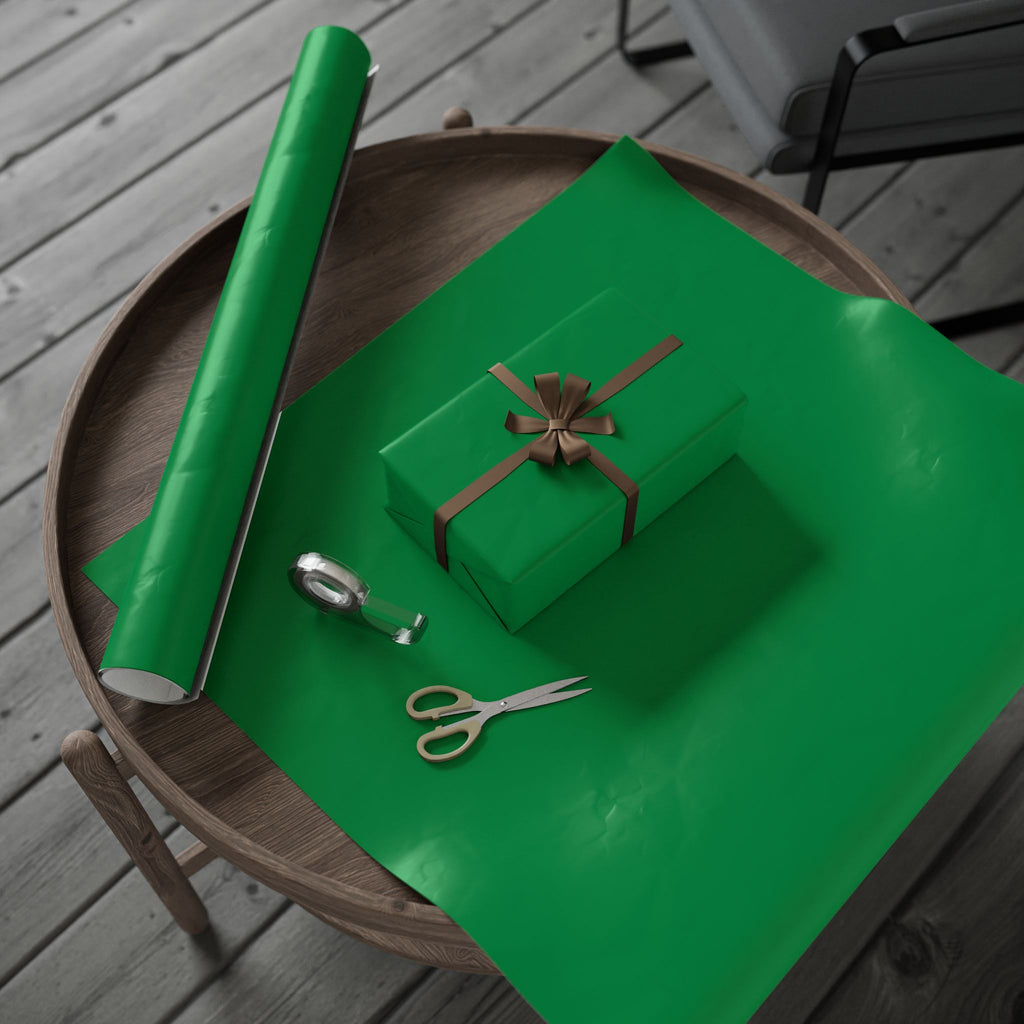 Solid Kelly Green Wrapping Paper - Holiday Gift Wrapping Paper Roll