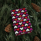 Valentine’s Day Black TriColor Crush Wrapping Paper | Holiday Gift Wrapping Paper Roll