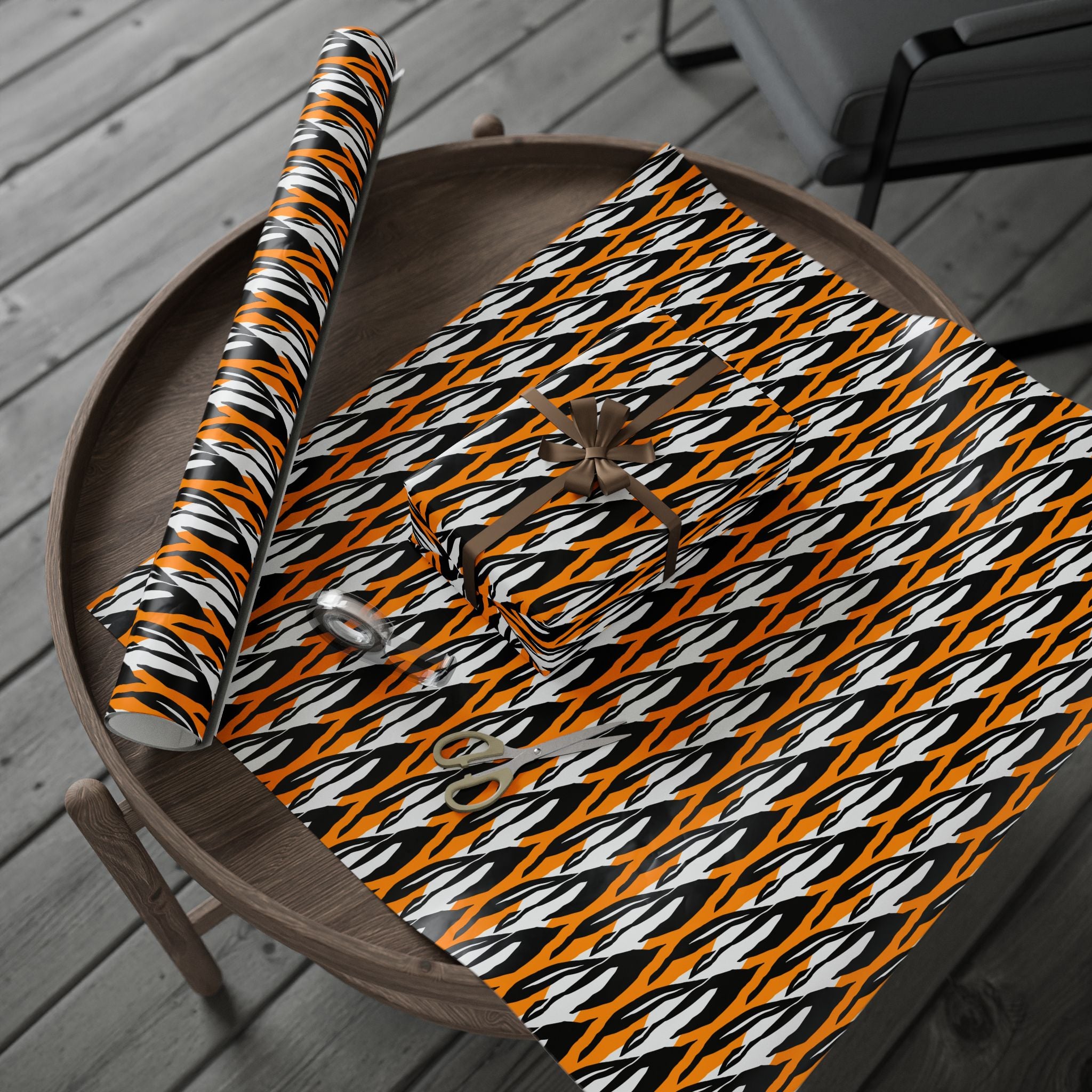 Animal Print Design 028 Tiger Skin Wrapping Paper - Holiday Gift Wrapping Paper Roll