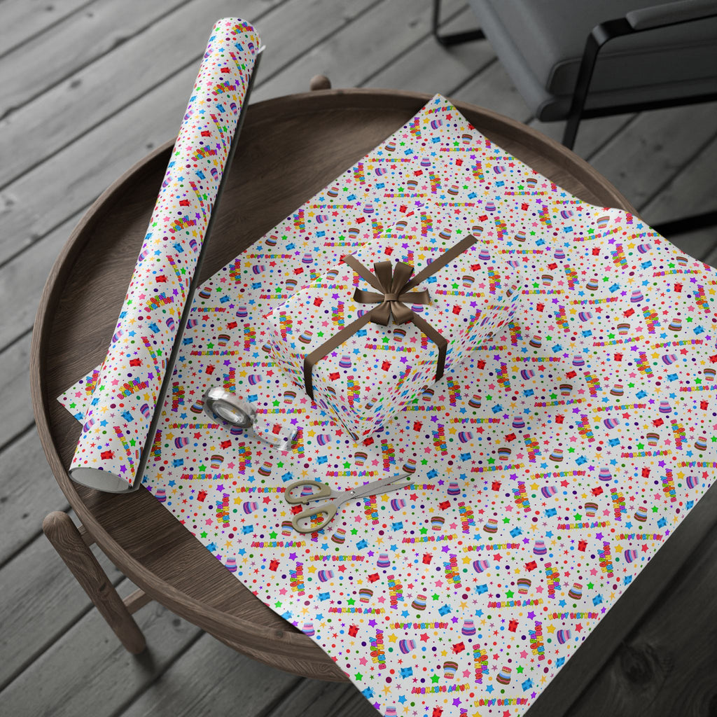 Birthday Wrapping Paper Design 009 - Holiday Gift Wrapping Paper Roll