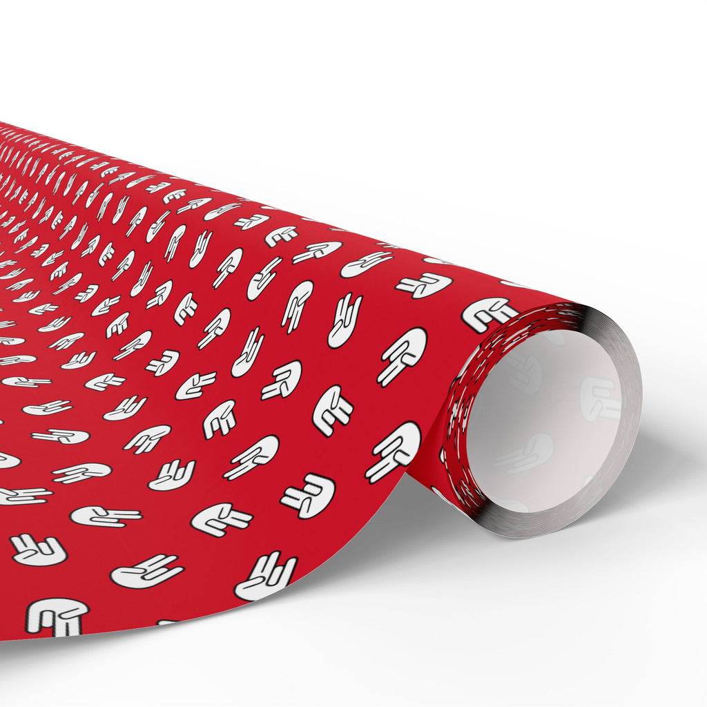 NSFW "The Shocker" on Red Wrapping Paper - Holiday Gift Wrapping Paper Roll
