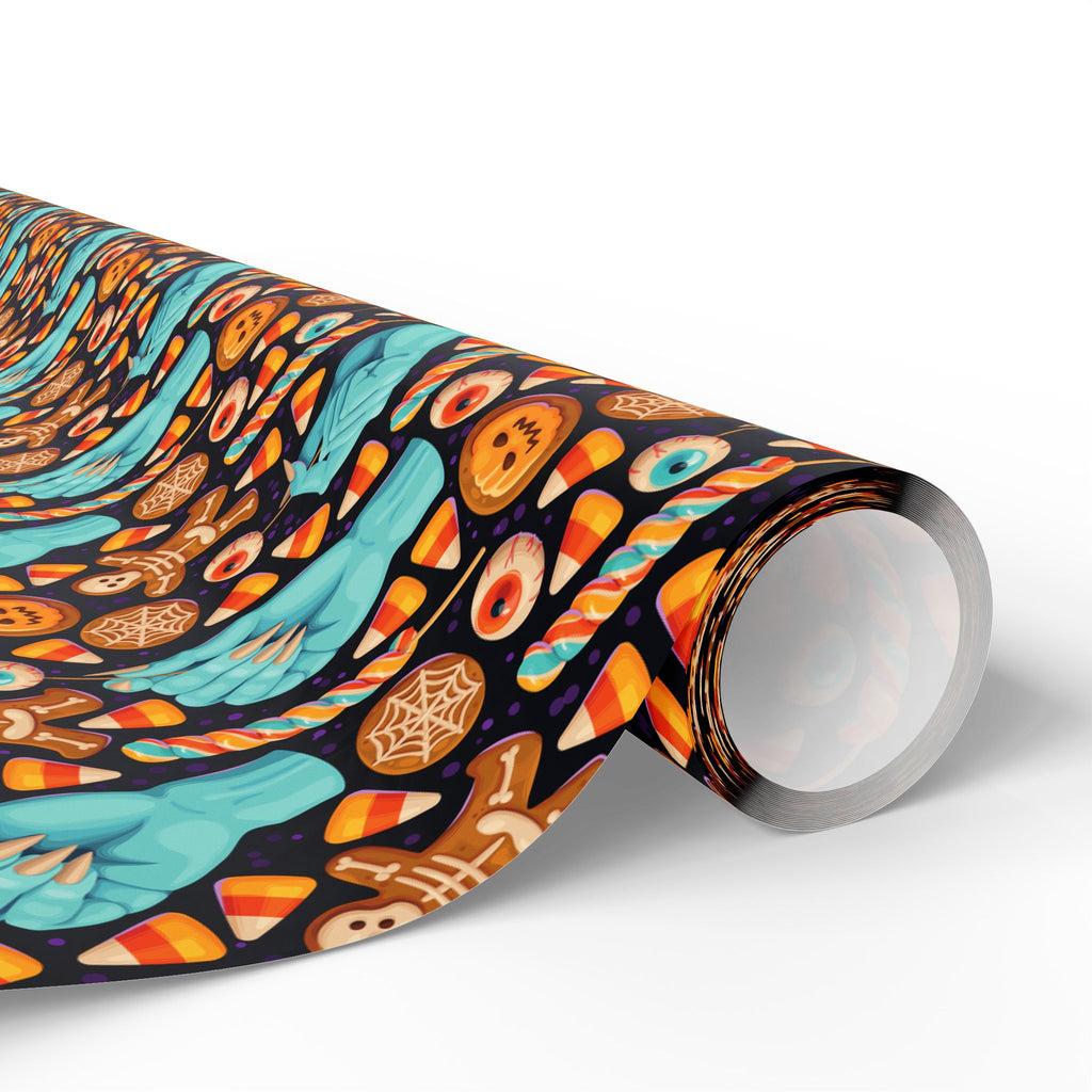 Halloween Sweet Candy Hands Wrapping Paper | Holiday Gift Wrapping Paper Roll