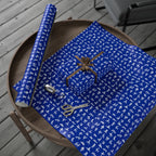 NSFW Stick Figure X Rated Fun on Blue Wrapping Paper - Holiday Gift Wrapping Paper Roll