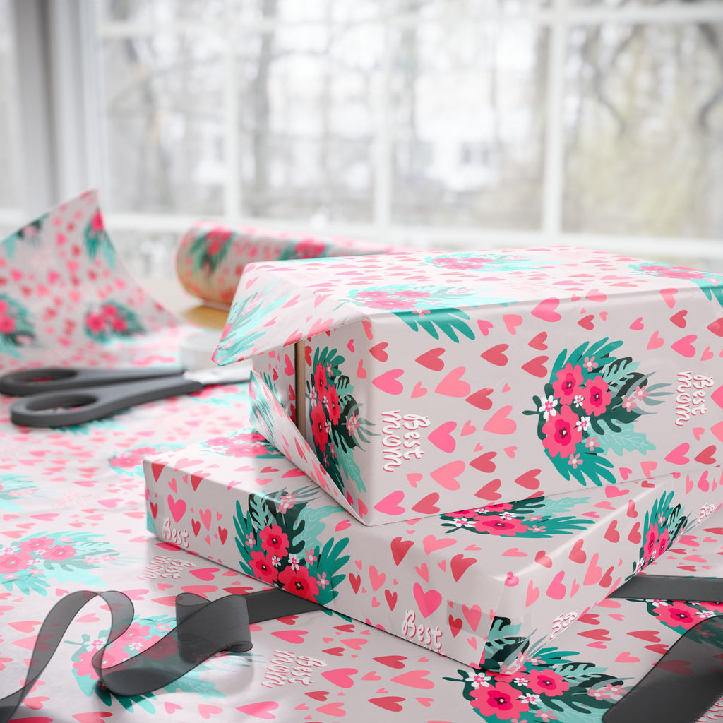 Mother's Day Best Mothers Bouquet Wrapping Paper - Holiday Gift Wrapping Paper Roll