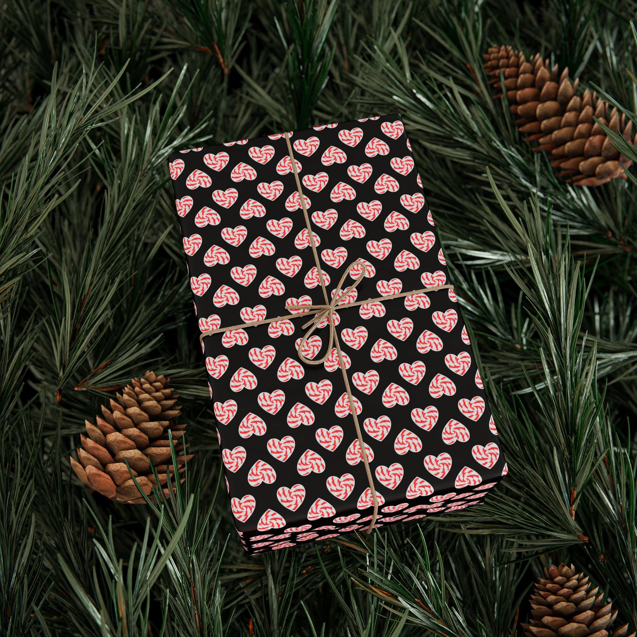 Valentine’s Day Swirled Hearts Wrapping Paper | Holiday Gift Wrapping Paper Roll