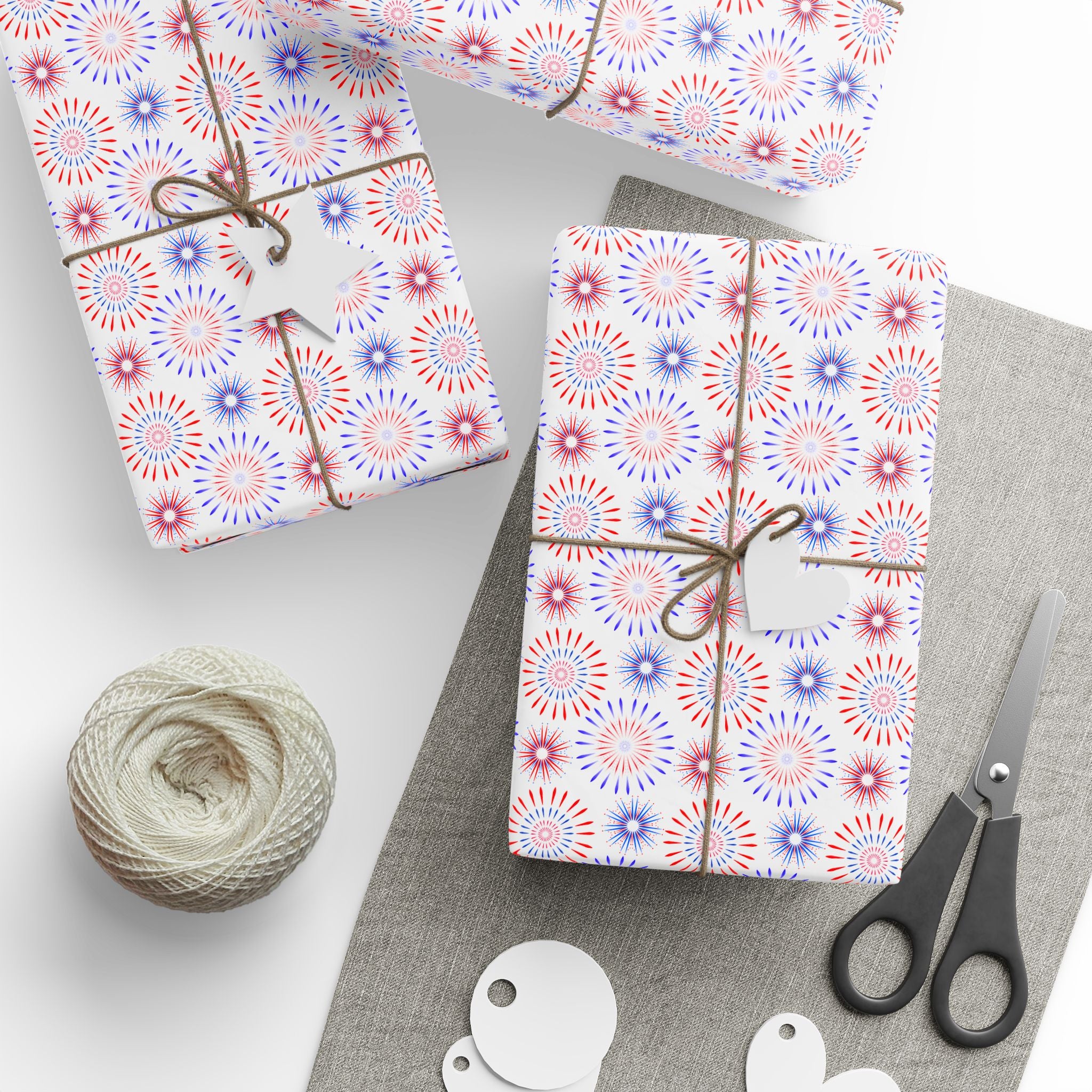 4th of July Fireworks Wrapping Paper | Holiday Gift Wrapping Paper Roll