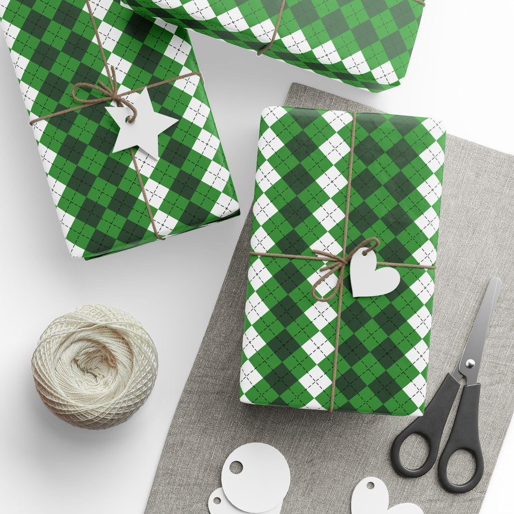Argyle Design 027 Wrapping Paper - Holiday Gift Wrapping Paper Roll
