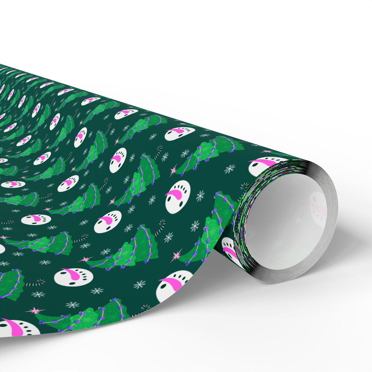 Christmas Carrot Nosed Snowman Wrapping Paper | Holiday Gift Wrapping Paper Roll