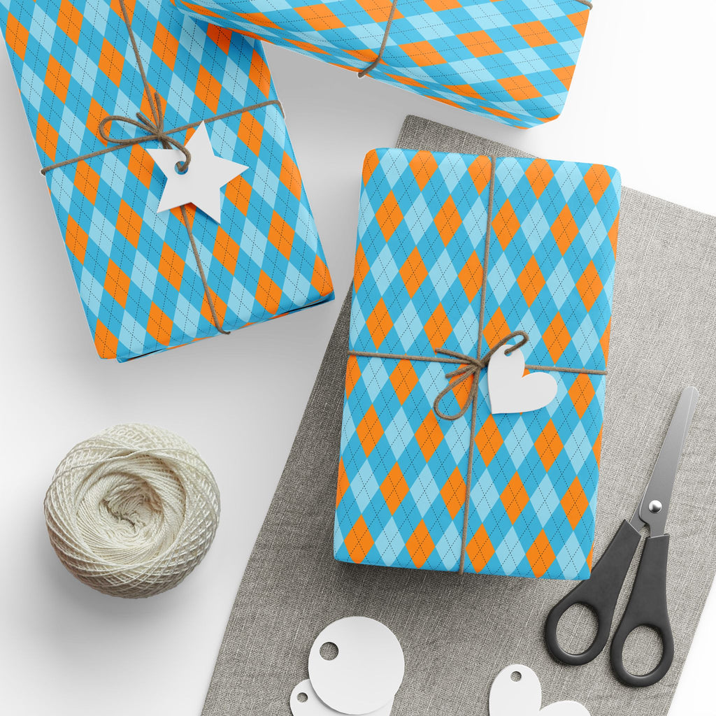 Argyle Design 036 Wrapping Paper - Holiday Gift Wrapping Paper Roll